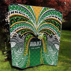 Cook Islands Rugby League Quilt Avaiki Tatau Tribal Motifs Black Color - Aussie Hoodie