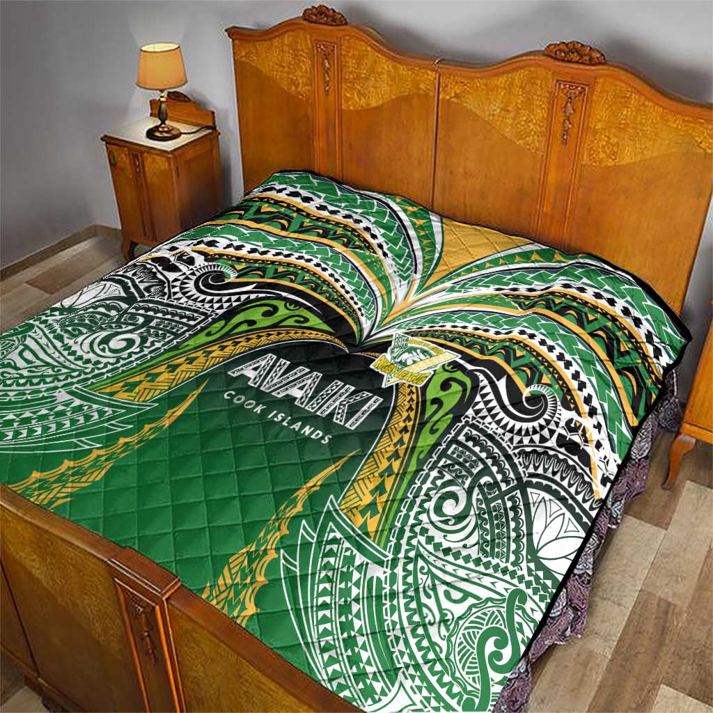 Cook Islands Rugby League Quilt Avaiki Tatau Tribal Motifs Black Color - Aussie Hoodie