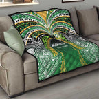Cook Islands Rugby League Quilt Avaiki Tatau Tribal Motifs Black Color - Aussie Hoodie