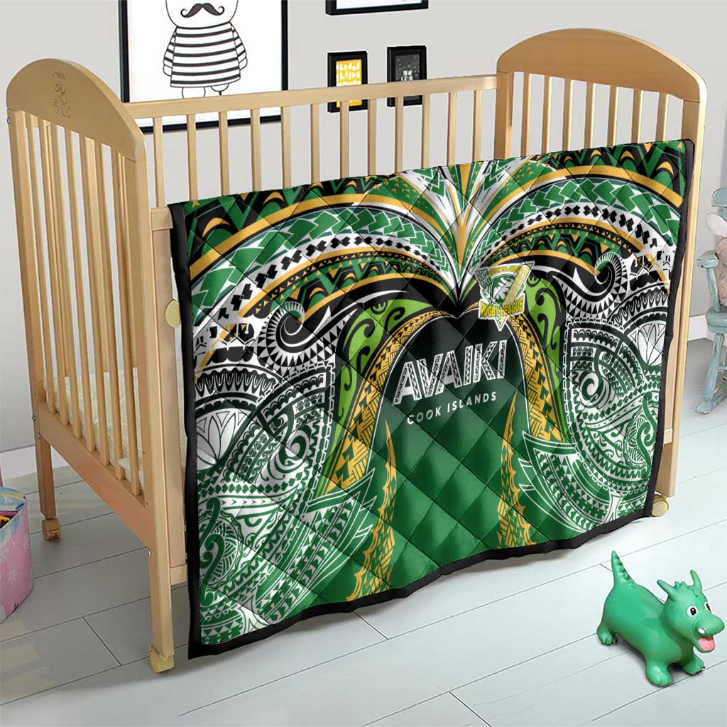 Cook Islands Rugby League Quilt Avaiki Tatau Tribal Motifs Black Color - Aussie Hoodie