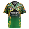 Custom Cook Islands Rugby League Rugby Jersey Avaiki Tatau Tribal Motifs Black Color - Aussie Hoodie