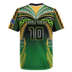 Custom Cook Islands Rugby League Rugby Jersey Avaiki Tatau Tribal Motifs Black Color - Aussie Hoodie