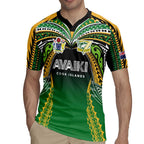 Custom Cook Islands Rugby League Rugby Jersey Avaiki Tatau Tribal Motifs Black Color - Aussie Hoodie