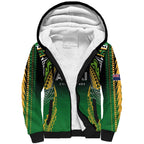 Custom Cook Islands Rugby League Sherpa Hoodie Avaiki Tatau Tribal Motifs Black Color - Aussie Hoodie