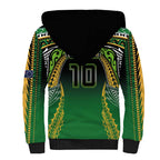 Custom Cook Islands Rugby League Sherpa Hoodie Avaiki Tatau Tribal Motifs Black Color - Aussie Hoodie