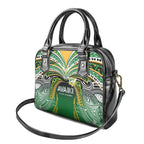 Cook Islands Rugby League Shoulder Handbag Avaiki Tatau Tribal Motifs Black Color - Aussie Hoodie