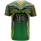 Custom Cook Islands Rugby League T Shirt Avaiki Tatau Tribal Motifs Black Color - Aussie Hoodie