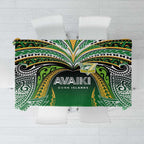 Cook Islands Rugby League Tablecloth Avaiki Tatau Tribal Motifs Black Color - Aussie Hoodie