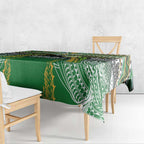 Cook Islands Rugby League Tablecloth Avaiki Tatau Tribal Motifs Black Color - Aussie Hoodie
