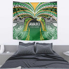 Cook Islands Rugby League Tapestry Avaiki Tatau Tribal Motifs Black Color - Aussie Hoodie