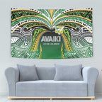 Cook Islands Rugby League Tapestry Avaiki Tatau Tribal Motifs Black Color - Aussie Hoodie