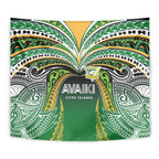 Cook Islands Rugby League Tapestry Avaiki Tatau Tribal Motifs Black Color - Aussie Hoodie