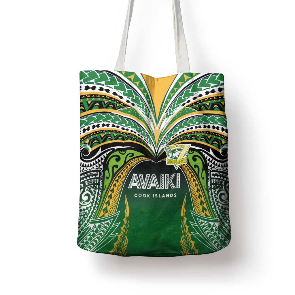 Cook Islands Rugby League Tote Bag Avaiki Tatau Tribal Motifs Black Color - Aussie Hoodie