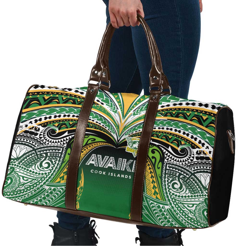 Cook Islands Rugby League Travel Bag Avaiki Tatau Tribal Motifs Black Color - Aussie Hoodie