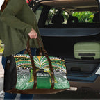 Cook Islands Rugby League Travel Bag Avaiki Tatau Tribal Motifs Black Color - Aussie Hoodie