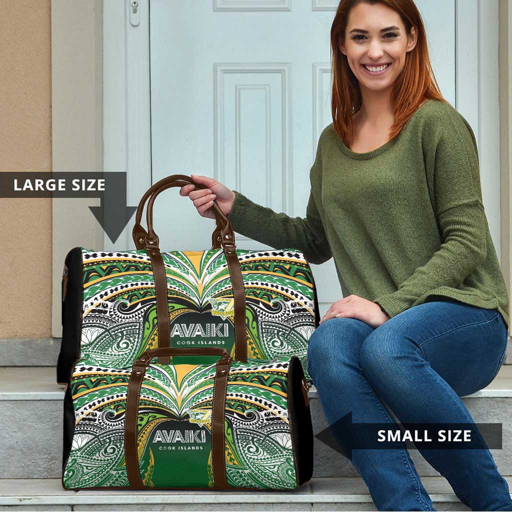 Cook Islands Rugby League Travel Bag Avaiki Tatau Tribal Motifs Black Color - Aussie Hoodie