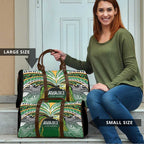 Cook Islands Rugby League Travel Bag Avaiki Tatau Tribal Motifs Black Color - Aussie Hoodie