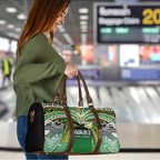 Cook Islands Rugby League Travel Bag Avaiki Tatau Tribal Motifs Black Color - Aussie Hoodie