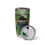 Custom Cook Islands Rugby League Tumbler Cup Avaiki Tatau Tribal Motifs Black Color - Aussie Hoodie