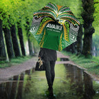 Cook Islands Rugby League Umbrella Avaiki Tatau Tribal Motifs Black Color - Aussie Hoodie