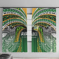 Cook Islands Rugby League Window Curtain Avaiki Tatau Tribal Motifs Black Color - Aussie Hoodie