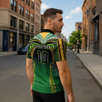 Custom Cook Islands Rugby League Zipper Polo Shirt Avaiki Tatau Tribal Motifs Black Color LT03