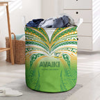 Cook Islands Rugby League Laundry Basket Avaiki Tatau Tribal Motifs White Color - Aussie Hoodie