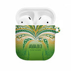 Cook Islands Rugby League AirPods Case Avaiki Tatau Tribal Motifs White Color - Aussie Hoodie