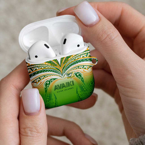 Cook Islands Rugby League AirPods Case Avaiki Tatau Tribal Motifs White Color - Aussie Hoodie