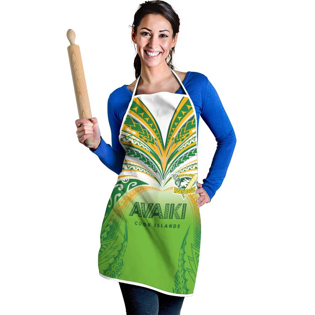 Cook Islands Rugby League Apron Avaiki Tatau Tribal Motifs White Color - Aussie Hoodie