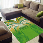 Cook Islands Rugby League Area Rug Avaiki Tatau Tribal Motifs White Color - Aussie Hoodie