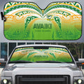 Cook Islands Rugby League Auto Sun Shade Avaiki Tatau Tribal Motifs White Color - Aussie Hoodie