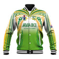 Custom Cook Islands Rugby League Baseball Jacket Avaiki Tatau Tribal Motifs White Color - Aussie Hoodie
