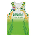 Custom Cook Islands Rugby League Basketball Jersey Avaiki Tatau Tribal Motifs White Color - Aussie Hoodie