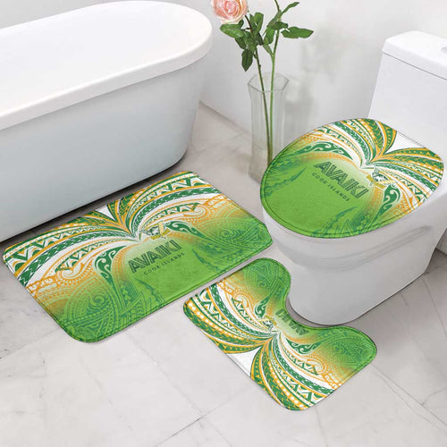 Cook Islands Rugby League Bathroom Set Avaiki Tatau Tribal Motifs White Color - Aussie Hoodie