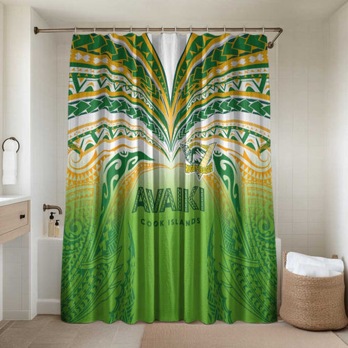 Cook Islands Rugby League Bathroom Set Avaiki Tatau Tribal Motifs White Color - Aussie Hoodie