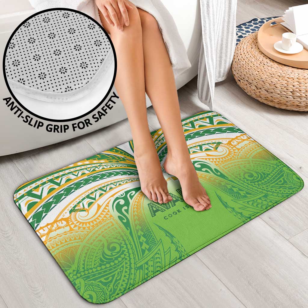 Cook Islands Rugby League Bathroom Set Avaiki Tatau Tribal Motifs White Color - Aussie Hoodie