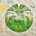 Cook Islands Rugby League Beach Blanket Avaiki Tatau Tribal Motifs White Color - Aussie Hoodie