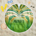 Cook Islands Rugby League Beach Blanket Avaiki Tatau Tribal Motifs White Color - Aussie Hoodie