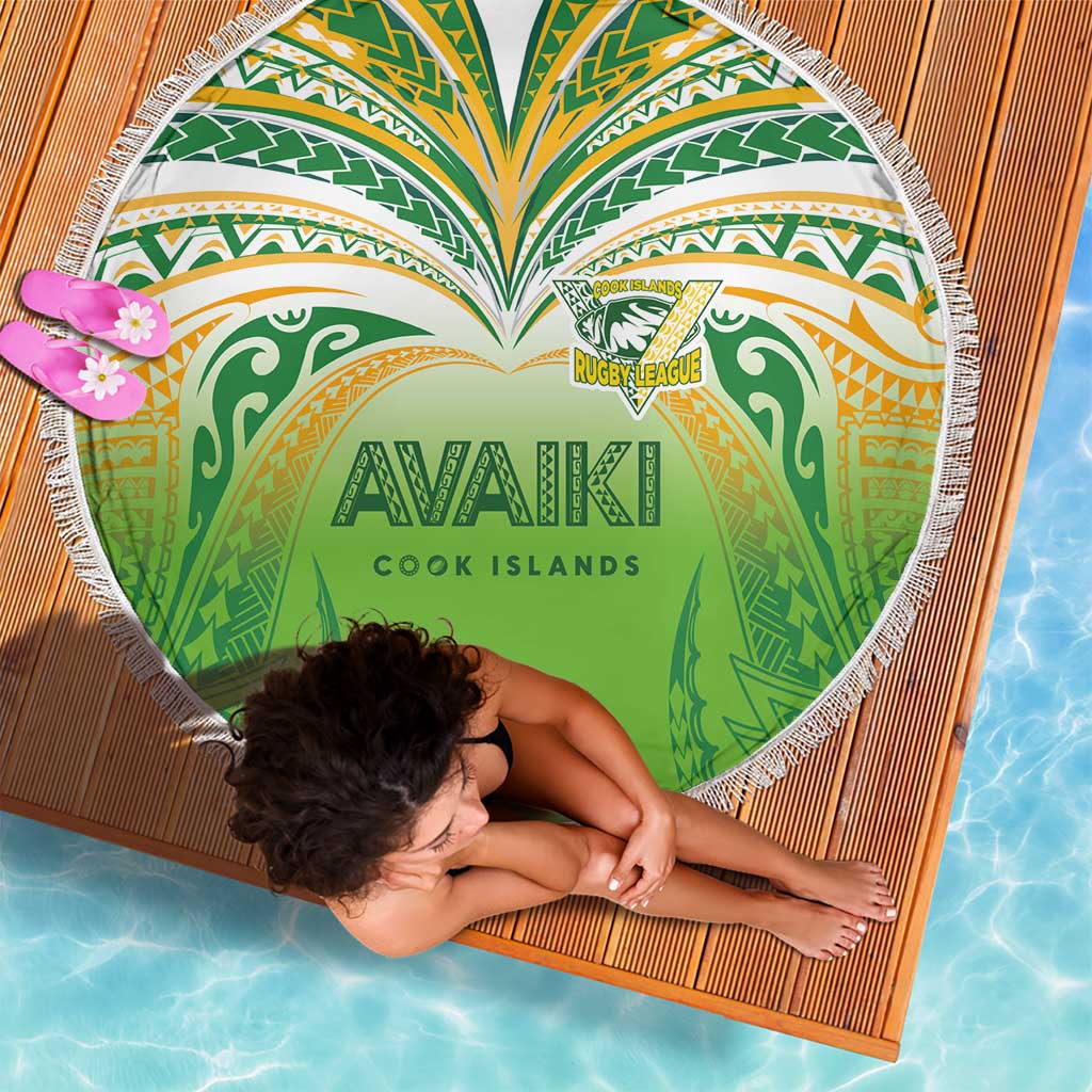 Cook Islands Rugby League Beach Blanket Avaiki Tatau Tribal Motifs White Color - Aussie Hoodie