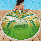 Cook Islands Rugby League Beach Blanket Avaiki Tatau Tribal Motifs White Color - Aussie Hoodie