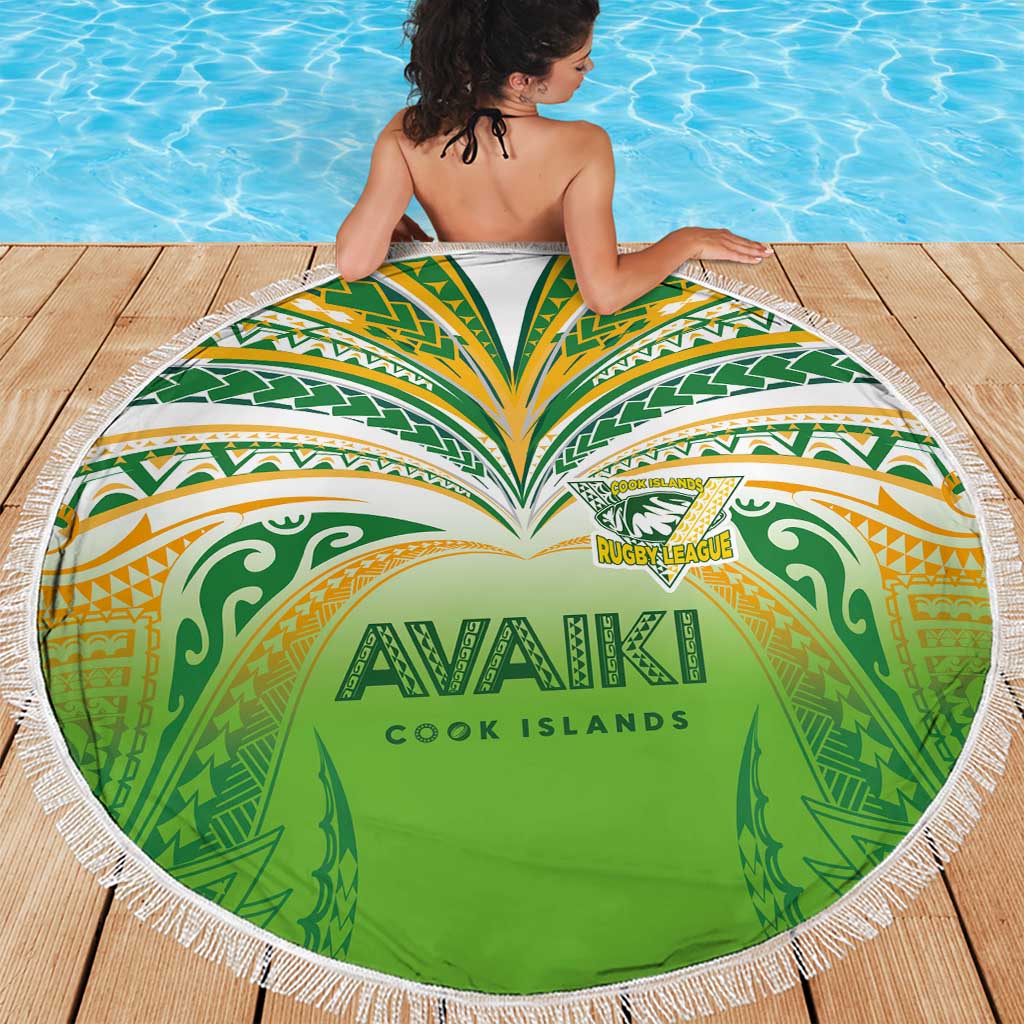 Cook Islands Rugby League Beach Blanket Avaiki Tatau Tribal Motifs White Color - Aussie Hoodie