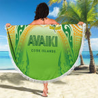 Cook Islands Rugby League Beach Blanket Avaiki Tatau Tribal Motifs White Color - Aussie Hoodie