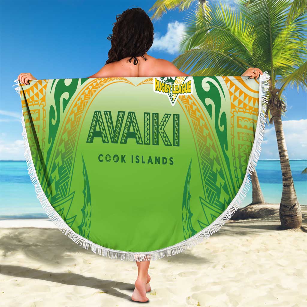 Cook Islands Rugby League Beach Blanket Avaiki Tatau Tribal Motifs White Color - Aussie Hoodie