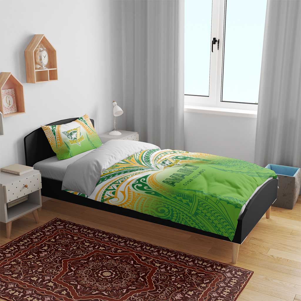 Cook Islands Rugby League Bedding Set Avaiki Tatau Tribal Motifs White Color - Aussie Hoodie