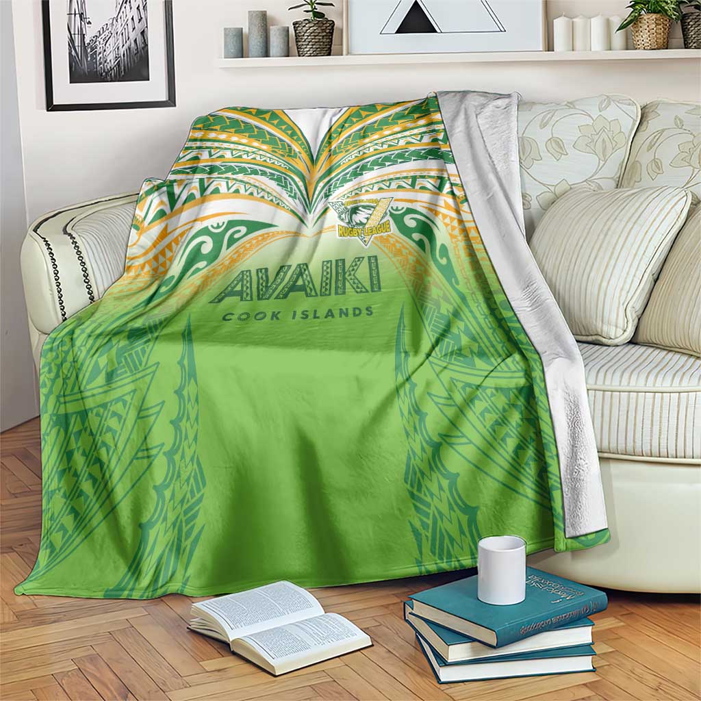 Cook Islands Rugby League Blanket Avaiki Tatau Tribal Motifs White Color - Aussie Hoodie