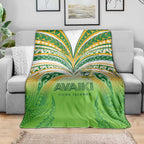Cook Islands Rugby League Blanket Avaiki Tatau Tribal Motifs White Color - Aussie Hoodie