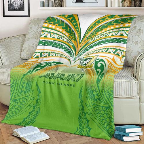 Cook Islands Rugby League Blanket Avaiki Tatau Tribal Motifs White Color - Aussie Hoodie
