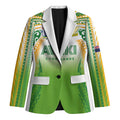 Custom Cook Islands Rugby League Blazer Avaiki Tatau Tribal Motifs White Color - Aussie Hoodie