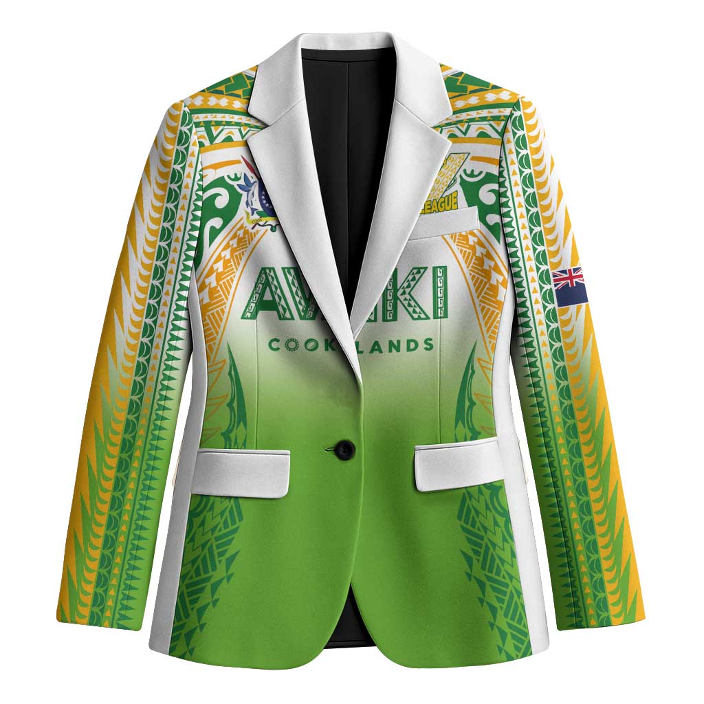 Custom Cook Islands Rugby League Blazer Avaiki Tatau Tribal Motifs White Color - Aussie Hoodie